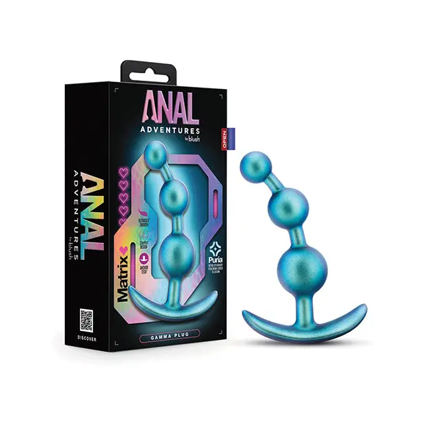 Anal toys for hidden pleasure-Anal Adventures Matrix By Blush Gamma Beaded Butt Plug