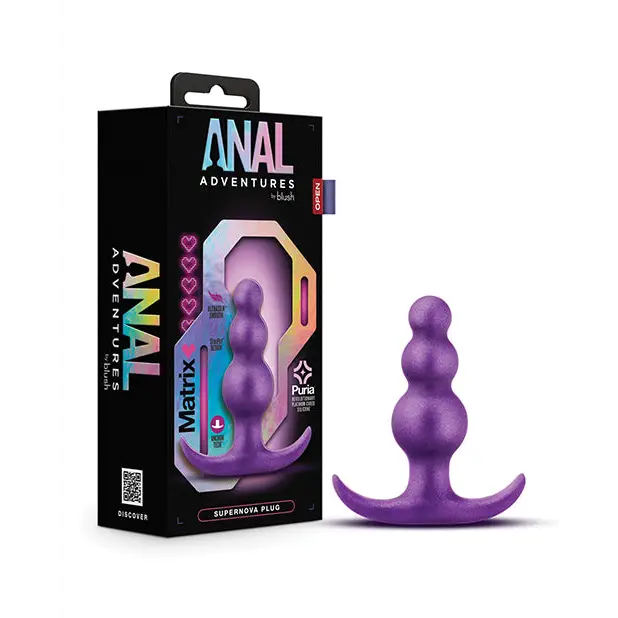 Anal toys with variable size-Anal Adventures Matrix By Blush The Supernova Beaded Plug