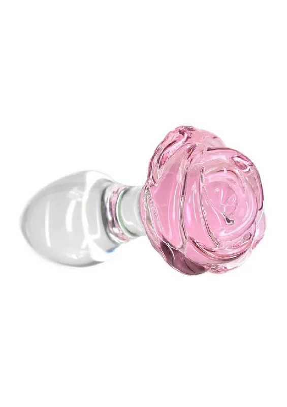 Anal toys with travel case-Pillow Talk Rosy Glass Anal Plug