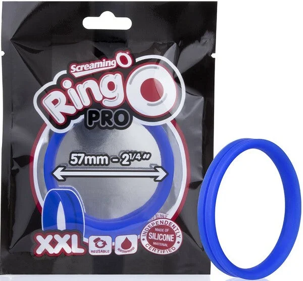 cock ring for custom fit-Ring O Pro XXL (Blue)