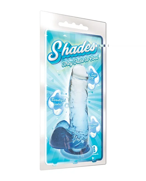 thick lifelike dildo-Shades Jelly TPR Gradient Dong Medium - Blue