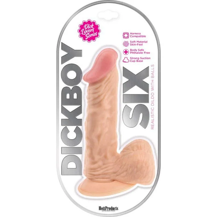 blue textured dildo-Dickboy Six 6" Dildo