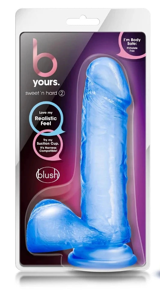 thin purple dildo-B Yours Sweet N Hard 2 -Blue