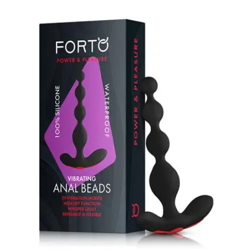 Anal toys with bold colors-Forto Vibrating Anal Beads Rechargeable Silicone Plug