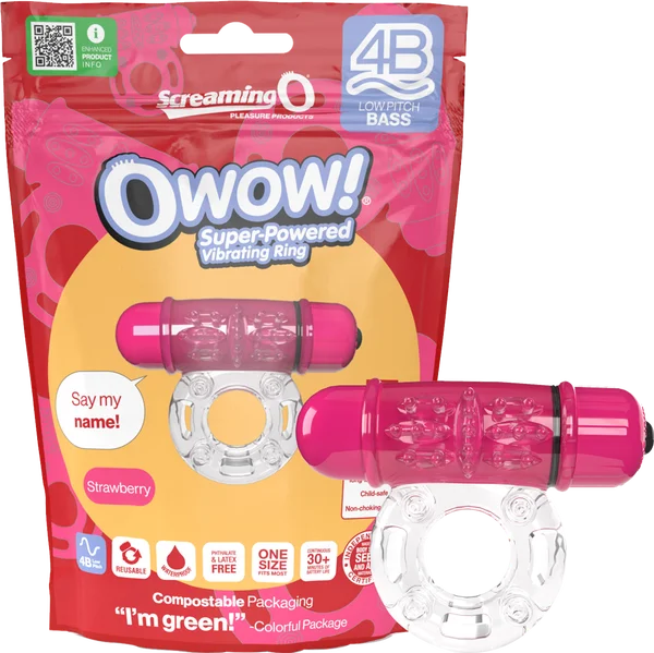 cock ring for strong vibes-Owow 4B Low Pitch Bass (Strawberry)