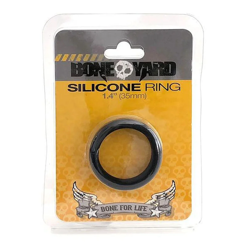 cock ring for easy setup-Boneyard Silicone Ring 35mm - Black 35 mm Cock Ring