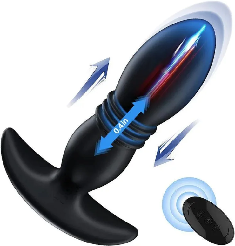 Anal toys for experienced users-Remote Control Thrusting Anal Sex Toy