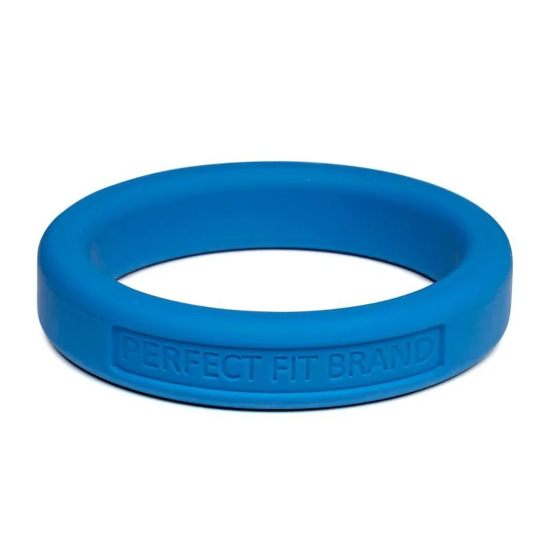 cock ring for discreet play-Classic Silicone Medium Stretch Penis Ring 44mm Blue