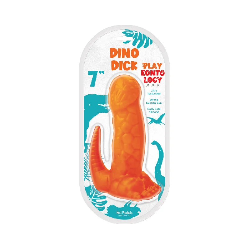 green textured dildo-Playeontology Reptile Series Dino Dick 7 in. Silicone Dildo