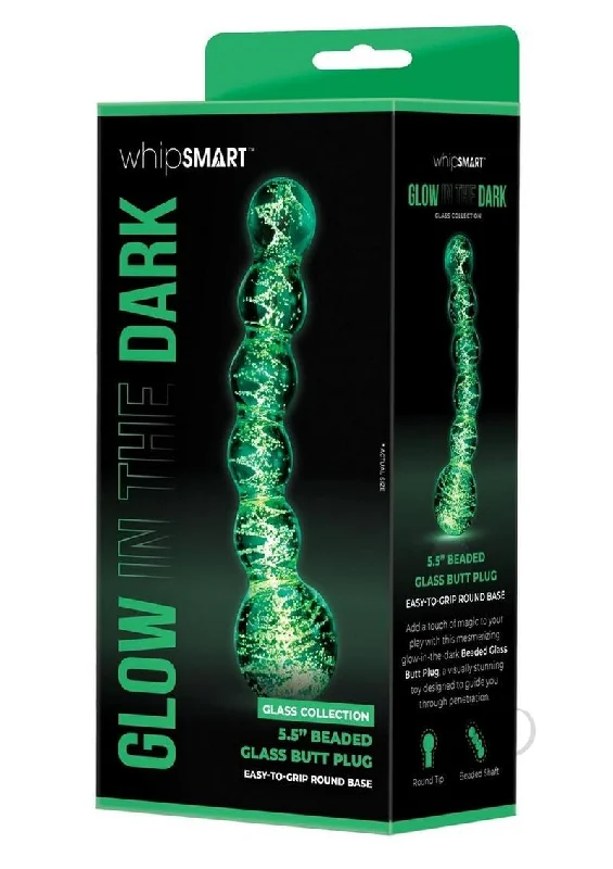 Anal toys for safe exploration-Whipsmart Beaded Glass Plug 5.5