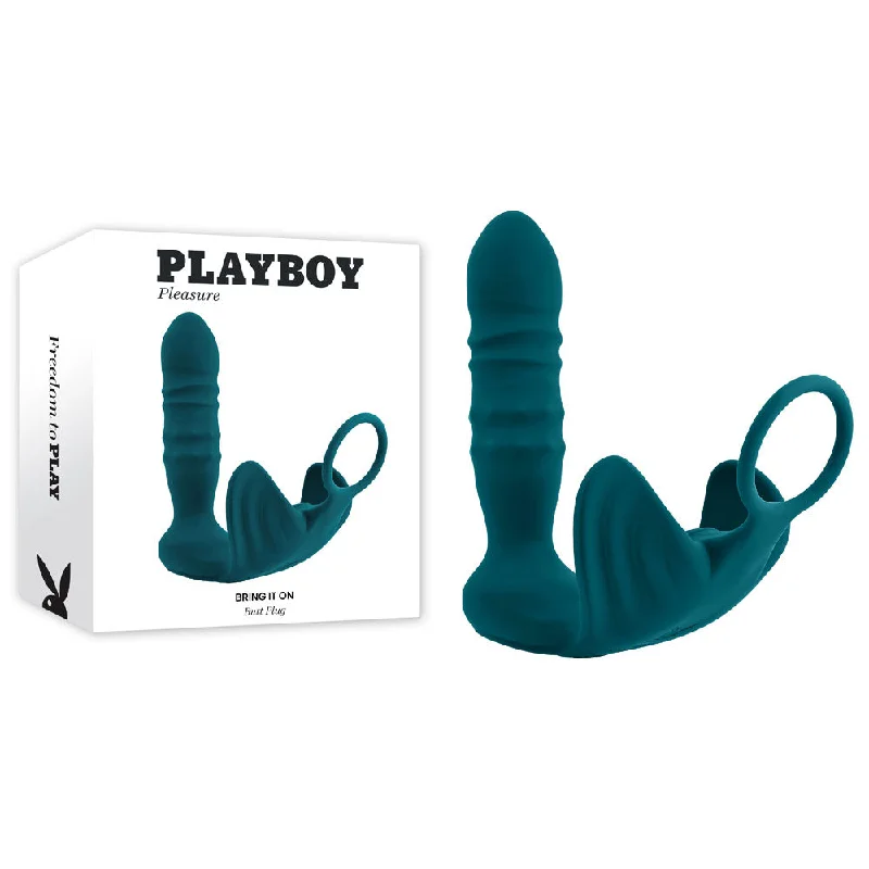 Anal toys with fine feel-Playboy Pleasure BRING IT ON Butt Plug and Cock Ring