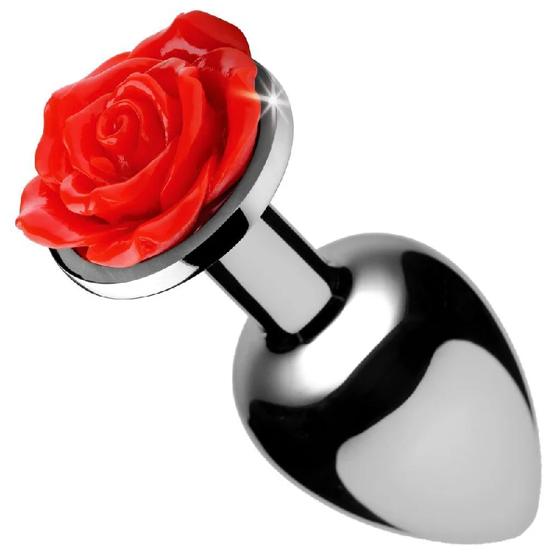 Affordable anal toys bundles-Red Rose Anal Plug - Small