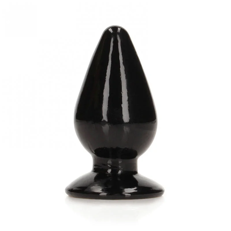 Anal toys for quiet thrill-REALROCK 11.5 cm Anal Butt Plug - Black