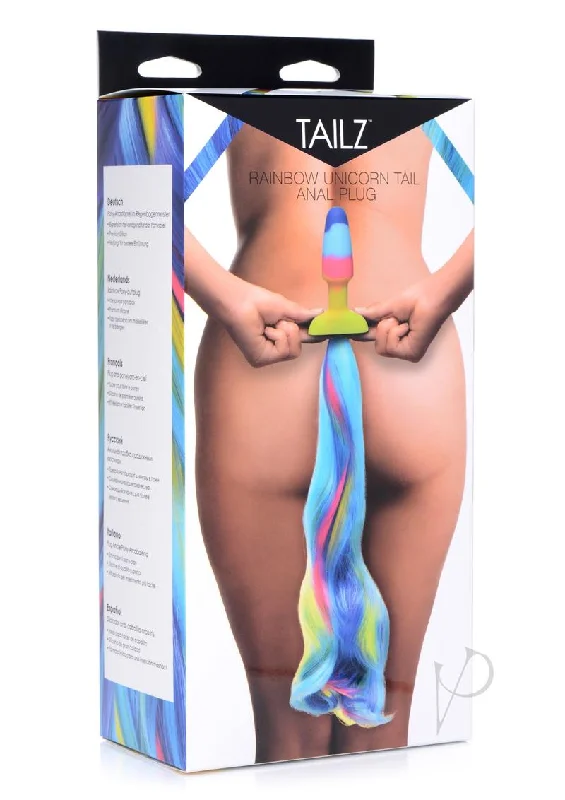 Anal toys for anal joy-Tailz Rainbow Unicorn Tail Plug