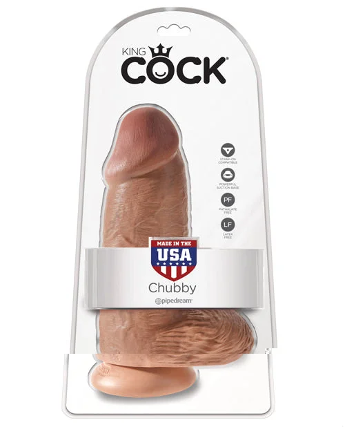 black eco-friendly dildo-King Cock 9" Chubby - Tan