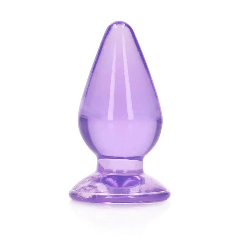 Anal toys for anal thrill-REALROCK 11.5 cm Anal Butt Plug - Purple