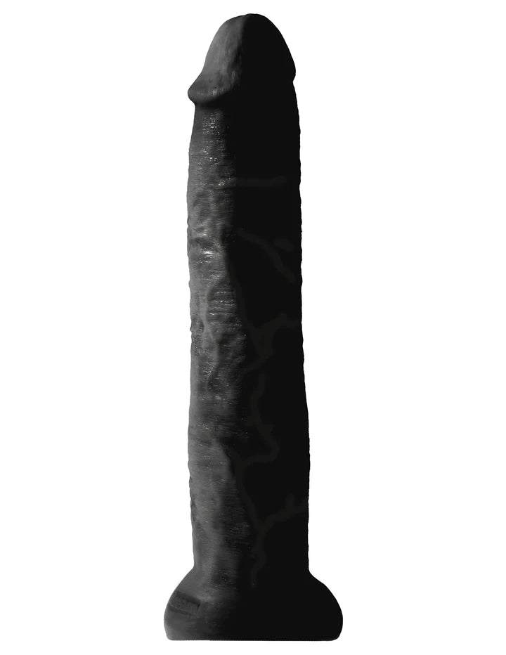 thick double-ended dildo-Pipedream King Cock Thick Realistic Dildo with Suction Cup Mount Base 13 inch Black