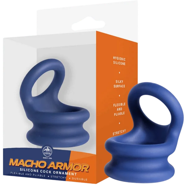 cock ring for smooth wear-Silicone Cock Ornament - Large (Blue)