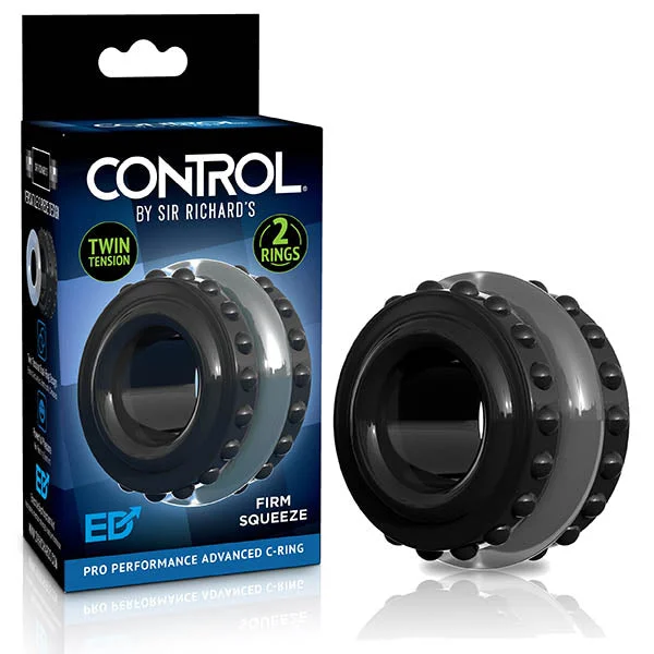 cock ring for gentle fit-Sir Richards Pro Performance Advanced C-Ring - Black/Clear Cock Ring