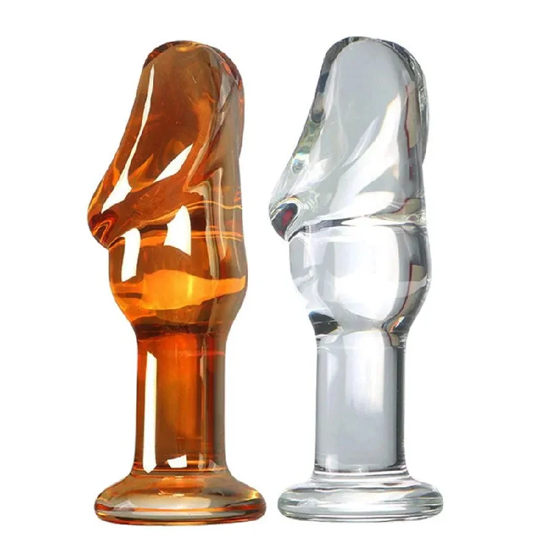 textured heated dildo-Xinghaoya Artificial Glans Glass Dildo