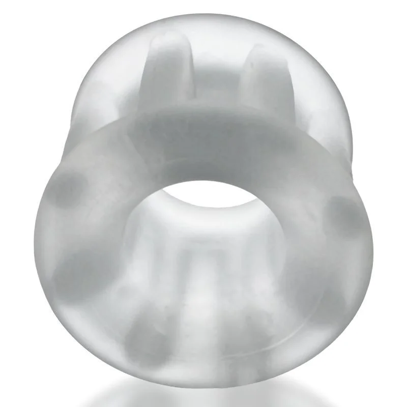 cock ring with fast energy-Gyroball Ballstretcher Clear Ice