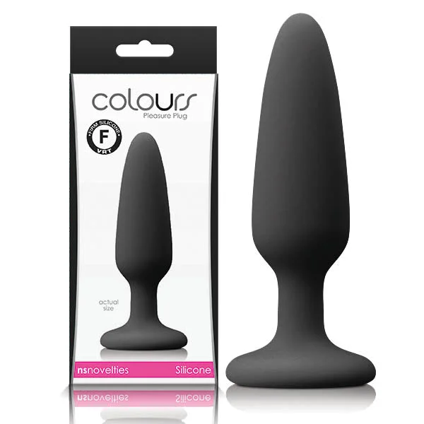 Anal toys with flexible tips-Colours Pleasures Butt Plug 11.5cm Black