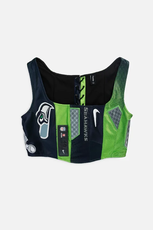 corset top dusty rose-Rework Seattle Seahawks NFL Corset - L