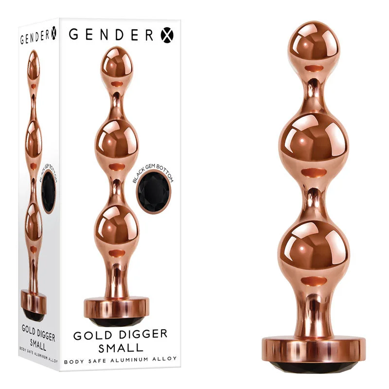 Anal toys for anal beginners-Gender X GOLD DIGGER SMALL Butt Plug