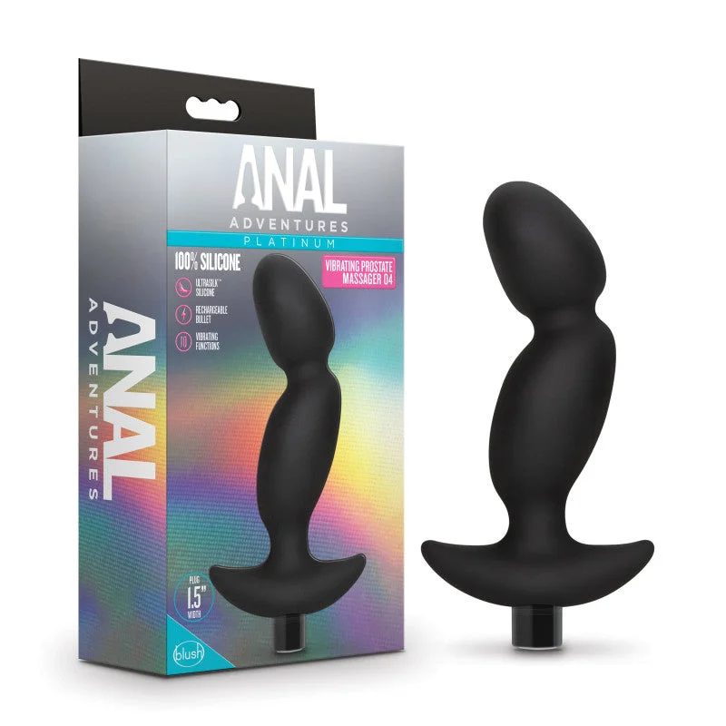 Anal toys for private joy-Anal Adventures Platinum Vibrating Prostate Massager Butt Plug 04 LP