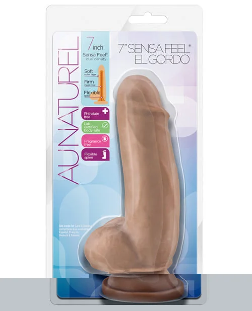 silicone curved dildo-Blush Au Naturel 7" El Gordo - Latin