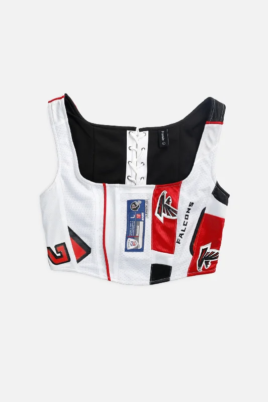 corset with metallic finish-Rework Atlanta Falcons NFL Corset - S