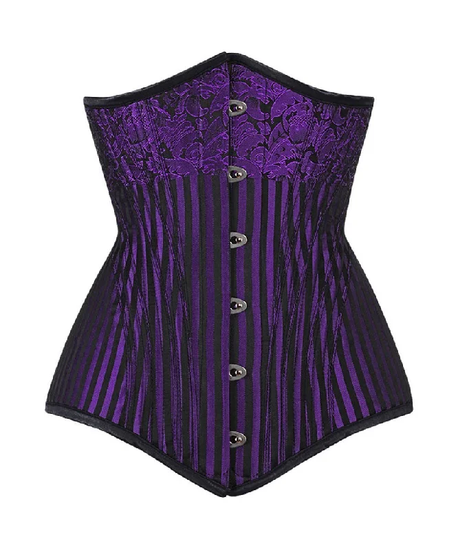 corset dress for dinner-Kamaria Authentic Steel Boned Waist Training Underbust Corset