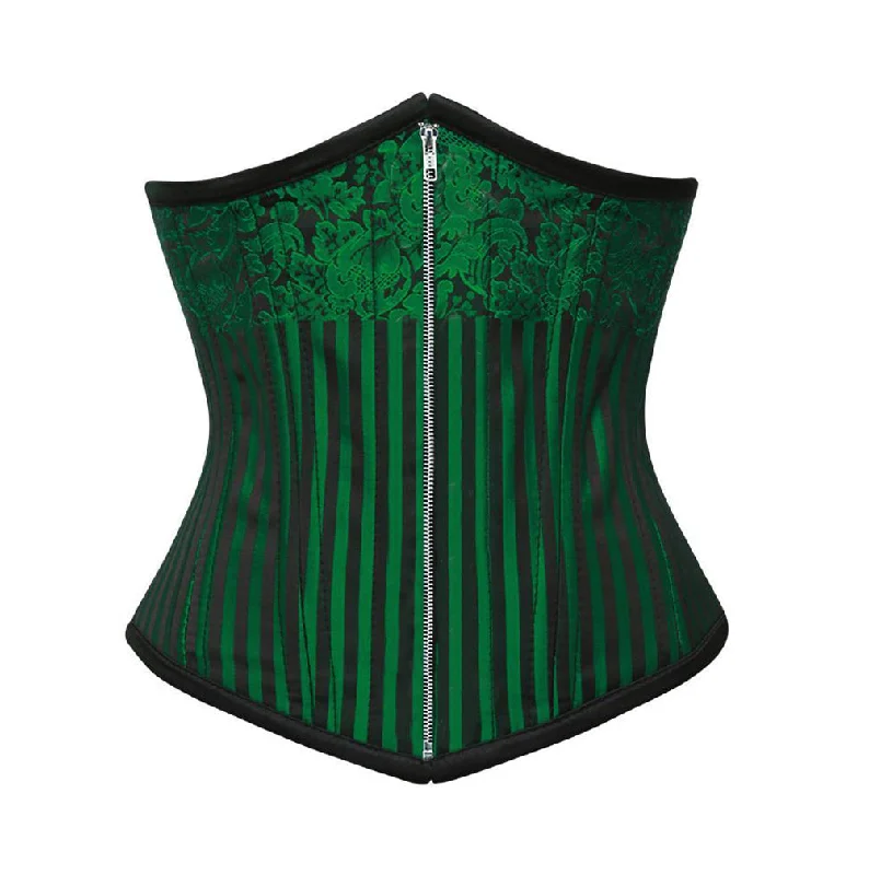 corset top soft teal-Zagora Authentic Steel Boned Underbust Corset