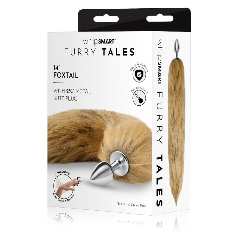 Anal toys with small storage-WhipSmart Furry Tales 14 Inch Brown Butt Plug Fox Tail