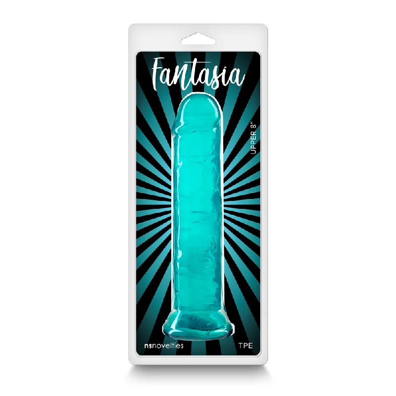 silicone thrusting dildo-Fantasia Upper 8 in. Jelly Dildo Teal