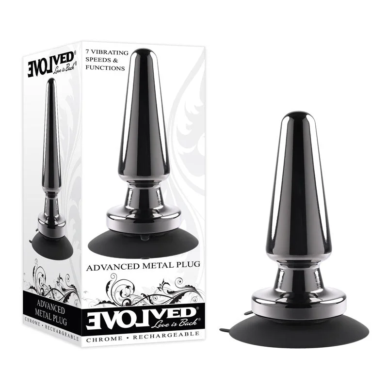 Anal toys with soft material-Evolved ADVANCED METAL VIBRATING BUTT PLUG