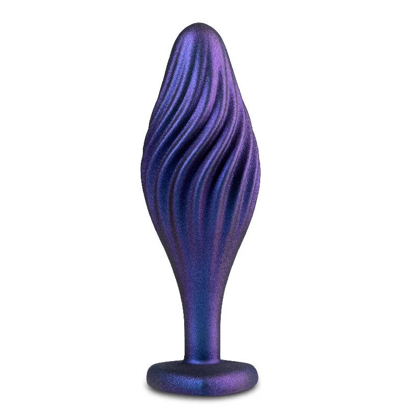 Anal toys with cool sensation-Anal Adventures Matrix - Swirling Bling Plug -  Sapphire