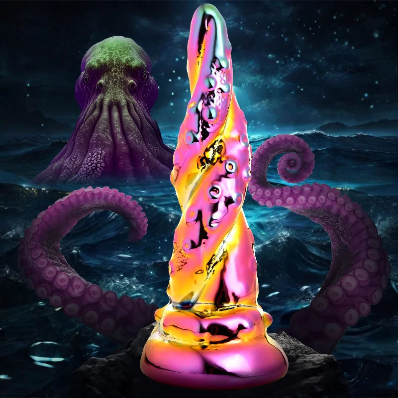 black anal dildo-Enchantress Rainbow Glass Dildo