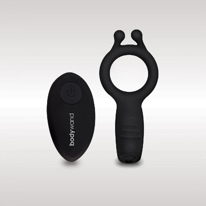 cock ring for max pleasure-Bodywand Date Night Vibrating Couples Cock Ring With Remote Black