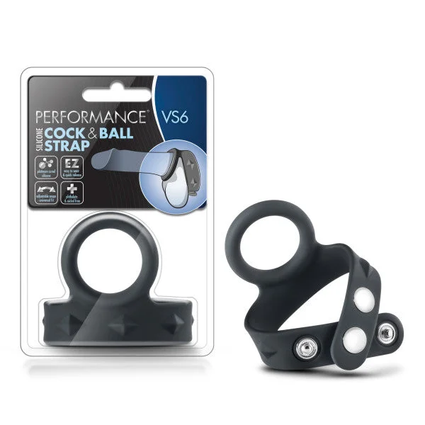 cock ring for max vibes-Performance VS6 Silicone Cock & Ball Strap-(bl-91715)