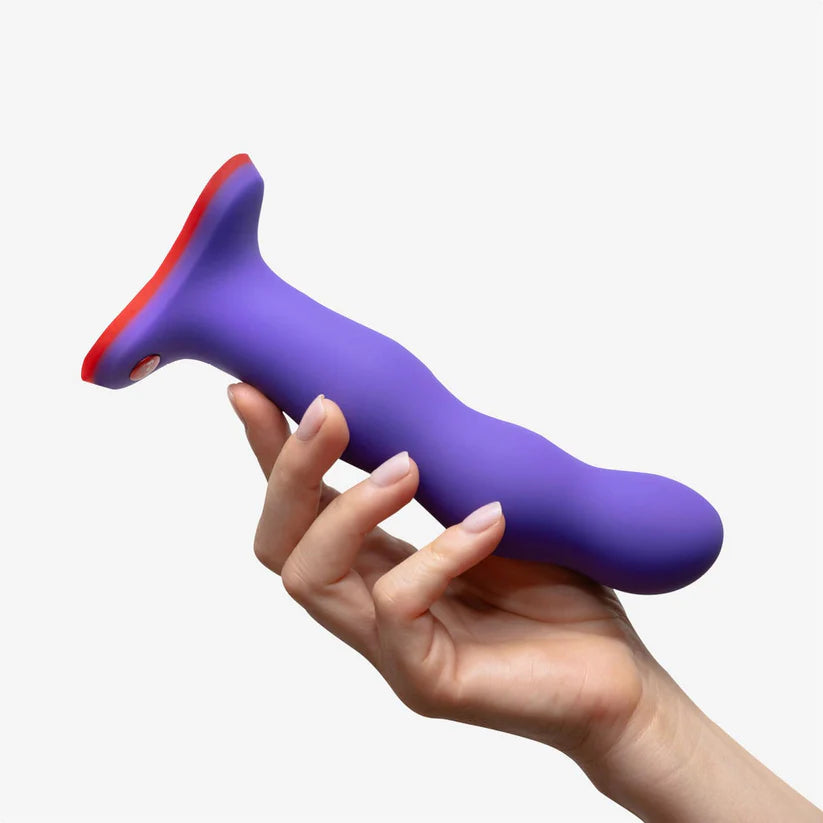 pink dual density dildo-Fun Factory BOUNCER DILDO with 3 rotating ORGASM BALLS inside the shaft and Suction Cup includes FREE TOYBAG