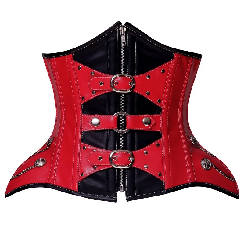 corset for vintage wedding-Rachele Authentic Steel Boned Gothic Punk Underbust Corset