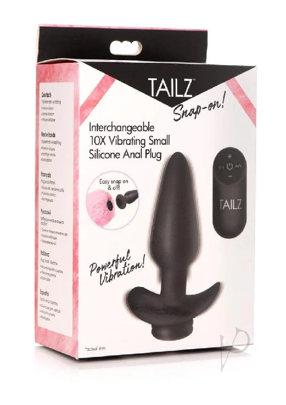 Anal toys for safe delight-Tailz Snap On Plug W/remote Small