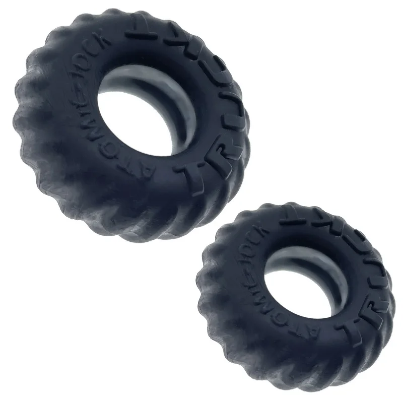 cock ring with adjustable straps-Oxballs Truckt Plus Silicone Cock Ring 2 Pack Special Edition Night