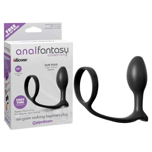 Anal toys with chill vibe-Anal Fantasy Collection Ass-Gasm Cock Ring Beginners Butt Plug