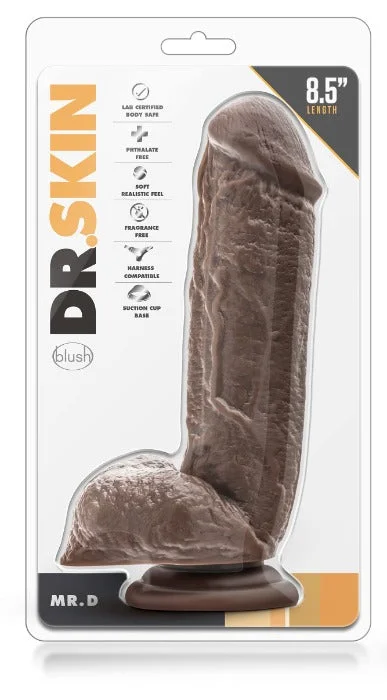 vibrating green dildo-Dr. Skin "MR. D'' 8.5inch Dildo -Chocolate