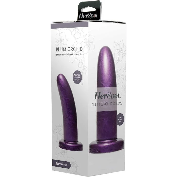 red curved dildo-Herspot Cobalt ''Plum'' Dildo -Small