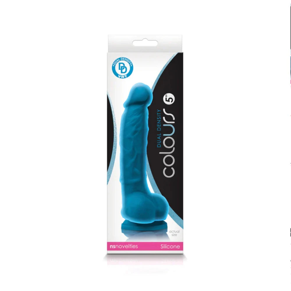 realistic black dildo-Colours ''Dual Density'' Dildo 5inch -Blue