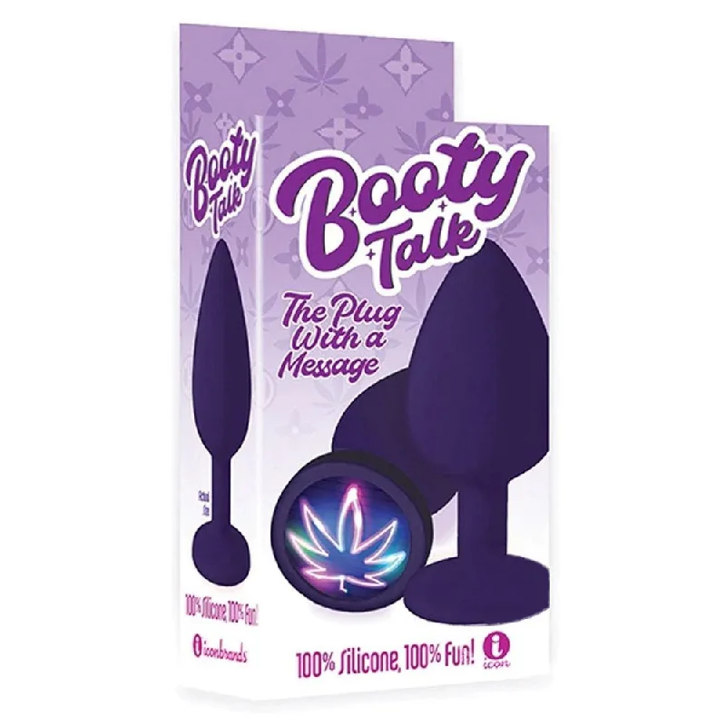 Anal toys with real touch-The 9's Booty Talk - Neon Leaf Butt Plug