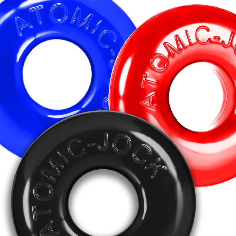 cock ring for budget buyers-Oxballs Ringer Max Cock Ring 3 Pack Multi Black Blue Red